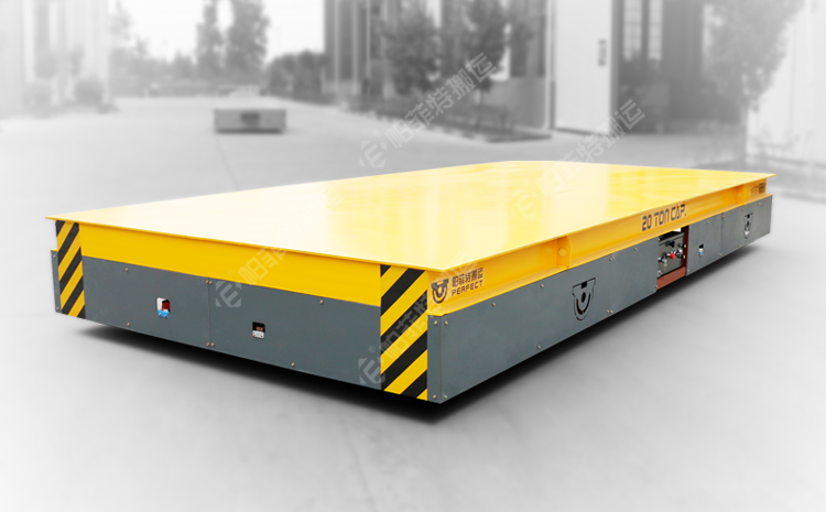 陜西西安20噸無(wú)軌電動(dòng)平板車(chē)發(fā)貨成功