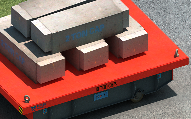 安徽阜陽(yáng)20噸鋼筋無(wú)軌電動(dòng)平板車發(fā)貨成功