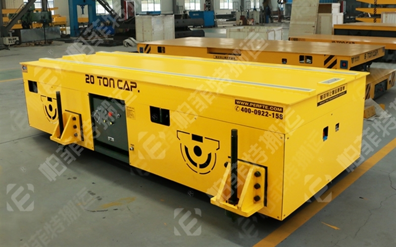 車間流水線貨物運輸的軌道平板車